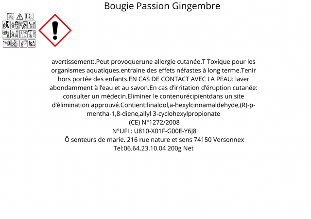 PASSION GINGEMBRE